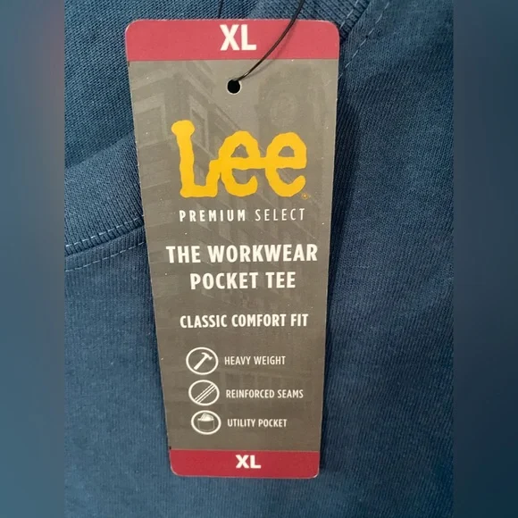 Lee Premium Select Men’s Workwear Pocket Tee. Size XL - Picture 4 of 9